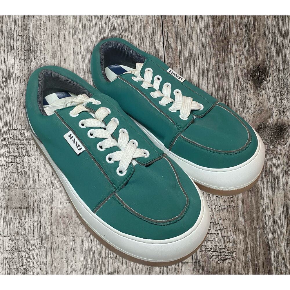 Sunnei teal women’s sneakers size 6. Made in Italy.